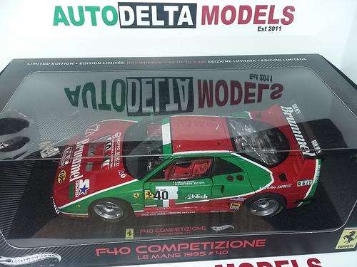 FERRARI F40 COMPETIZIONE LE MANS 1995 - HOT WHEELS ELITE